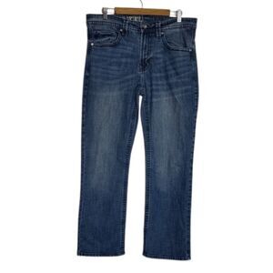 TK Axel Denim Straight Leg Jeans Mens 34/32 Western Rodeo Cowboy Work Blue